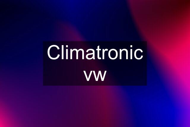 Climatronic vw