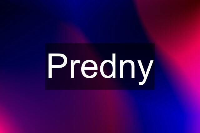 Predny