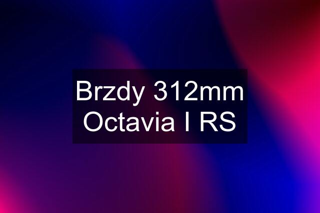 Brzdy 312mm Octavia I RS