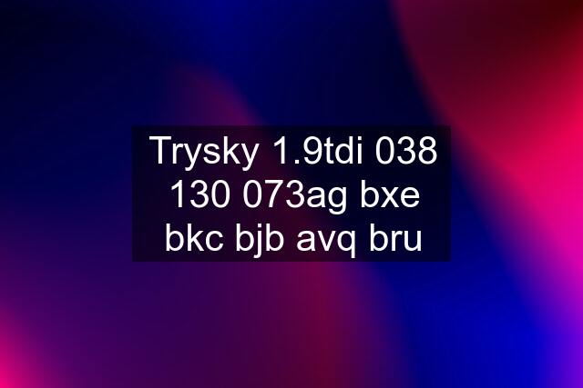 Trysky 1.9tdi ag bxe bkc bjb avq bru