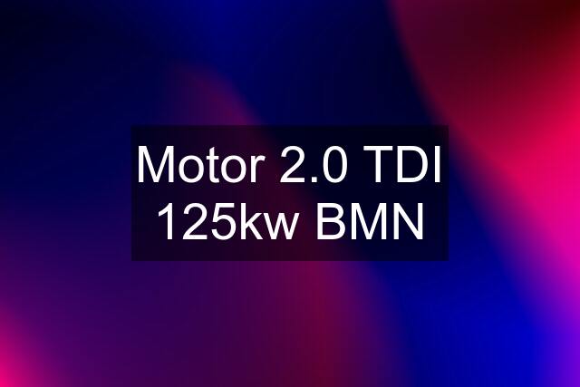 Motor 2.0 TDI 125kw BMN