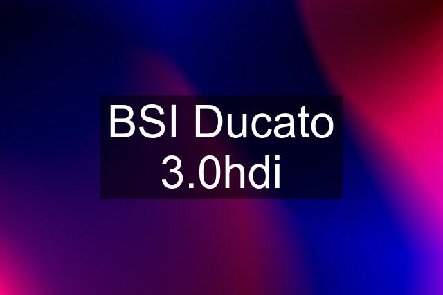 BSI Ducato 3.0hdi