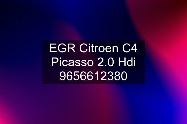 EGR Citroen C4 Picasso 2.0 Hdi 9656612380