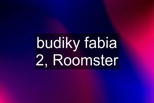 budiky fabia 2, Roomster