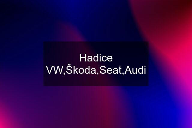 Hadice VW,Škoda,Seat,Audi