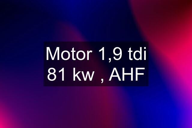 Motor 1,9 tdi 81 kw , AHF