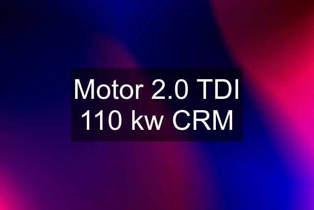 Motor 2.0 TDI 110 kw CRM