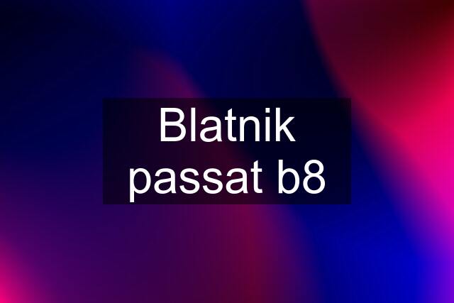 Blatnik passat b8