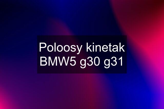 Poloosy kinetak BMW5 g30 g31