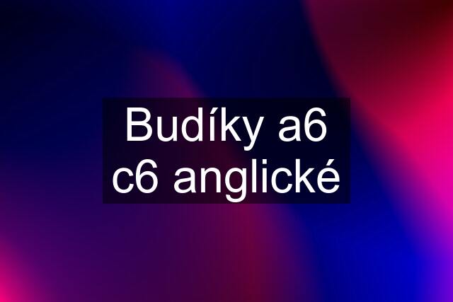 Budíky a6 c6 anglické