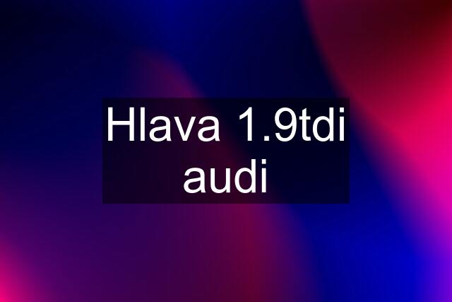 Hlava 1.9tdi audi