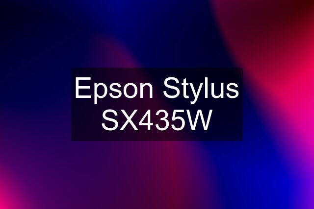 Epson Stylus SX435W