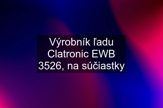 Výrobník ľadu Clatronic EWB 3526, na súčiastky
