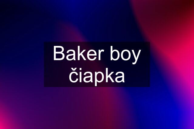 Baker boy čiapka