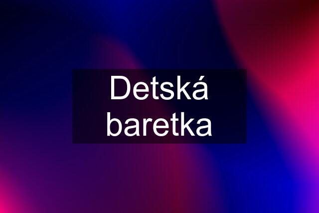 Detská baretka