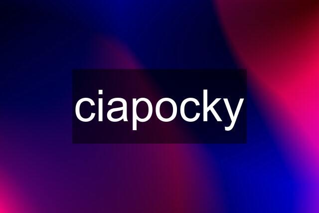 ciapocky