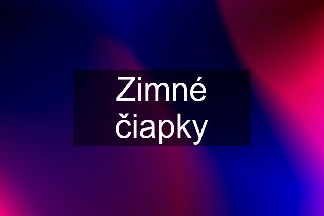 Zimné čiapky