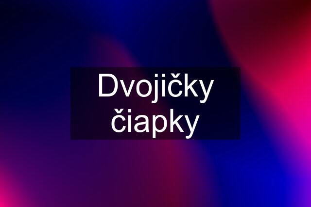 Dvojičky čiapky