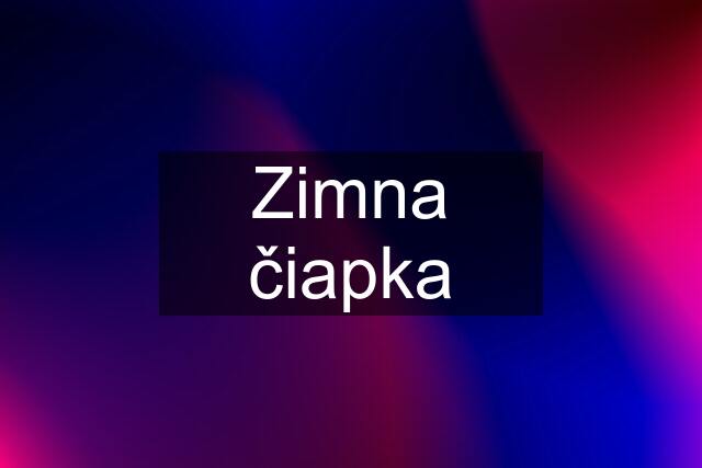 Zimna čiapka