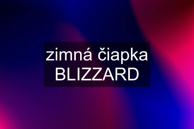 zimná čiapka BLIZZARD