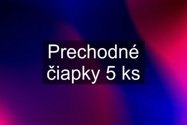 Prechodné čiapky 5 ks