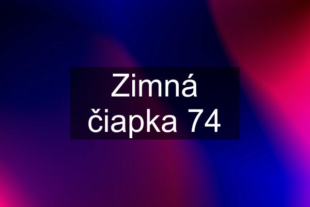 Zimná čiapka 74