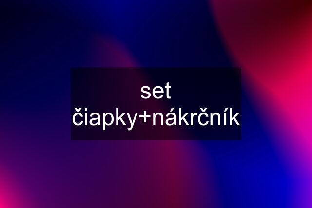 set čiapky+nákrčník