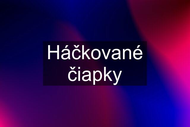 Háčkované čiapky