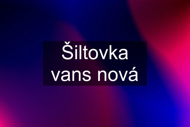 Šiltovka vans nová