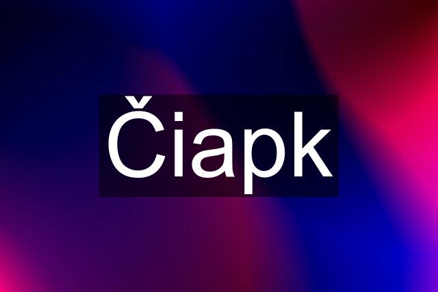 Čiapk