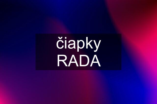 čiapky RADA