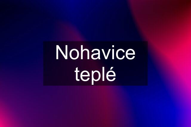 Nohavice teplé