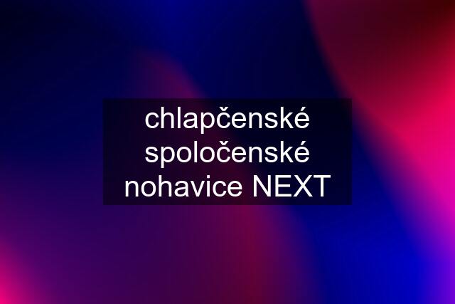 chlapčenské spoločenské nohavice NEXT