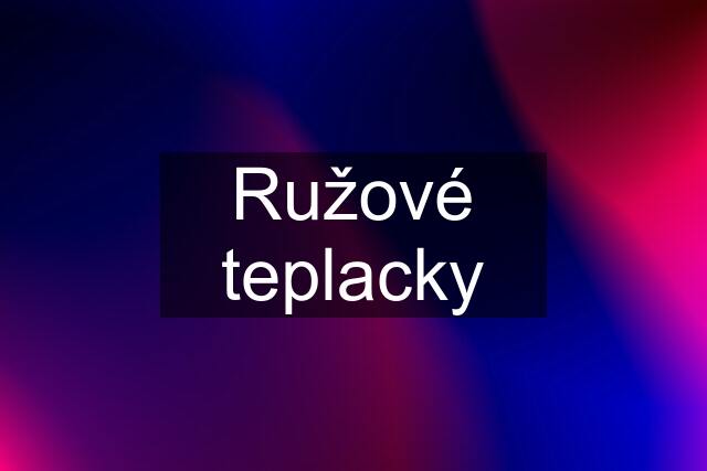 Ružové teplacky