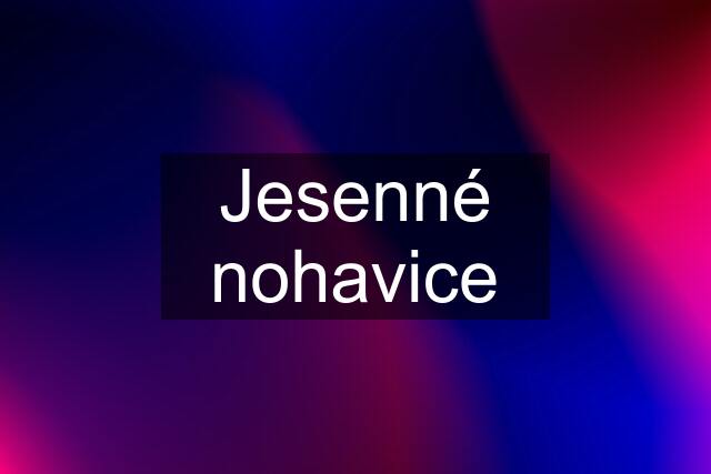 Jesenné nohavice