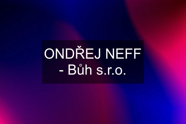 ONDŘEJ NEFF - Bůh s.r.o.