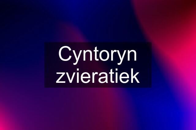 Cyntoryn zvieratiek