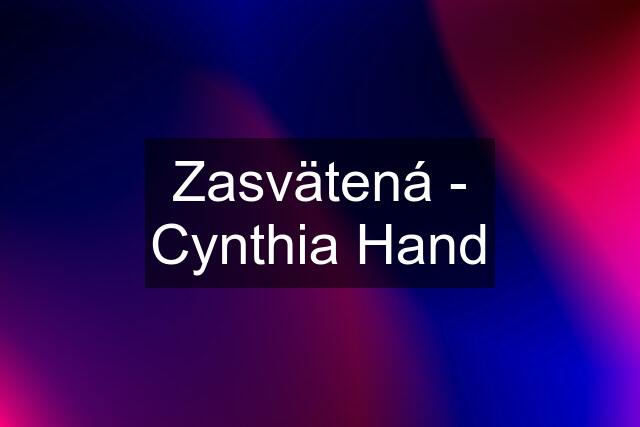 Zasvätená - Cynthia Hand