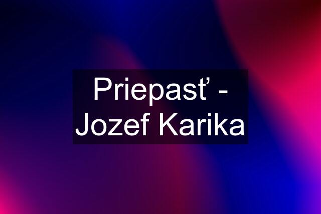 Priepasť - Jozef Karika