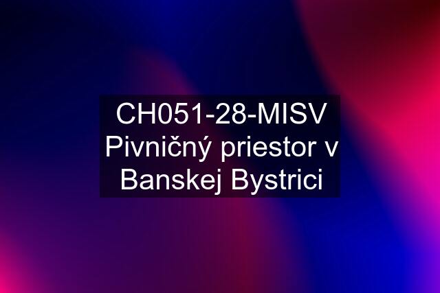 CH051-28-MISV Pivničný priestor v Banskej Bystrici
