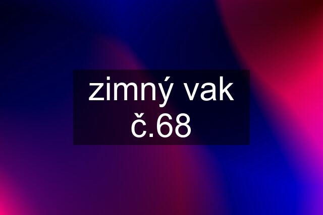 zimný vak č.68