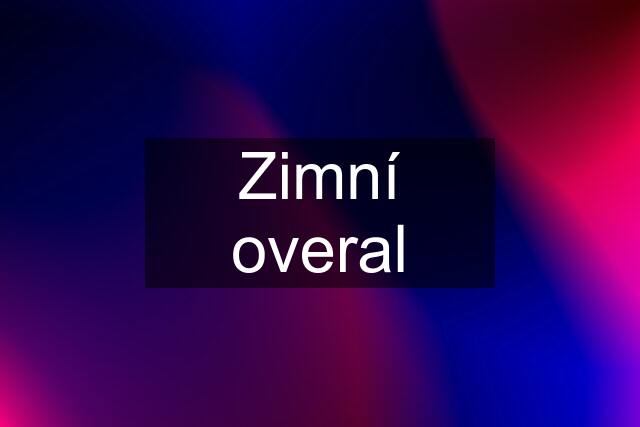 Zimní overal