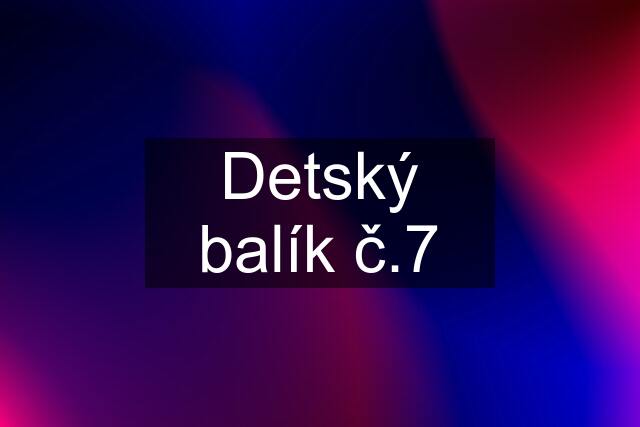 Detský balík č.7