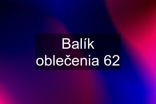 Balík oblečenia 62