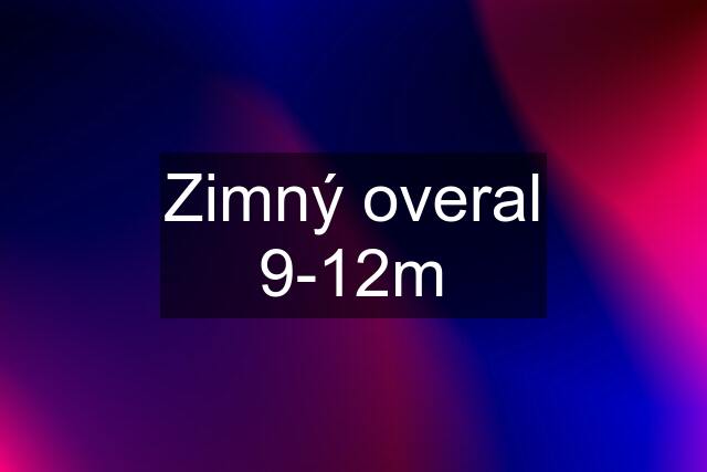 Zimný overal 9-12m