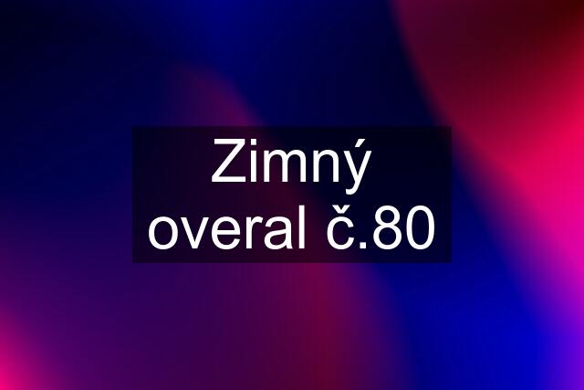 Zimný overal č.80