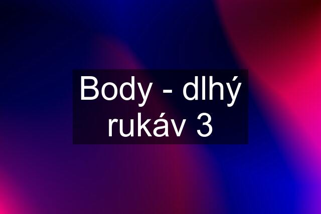 Body - dlhý rukáv 3