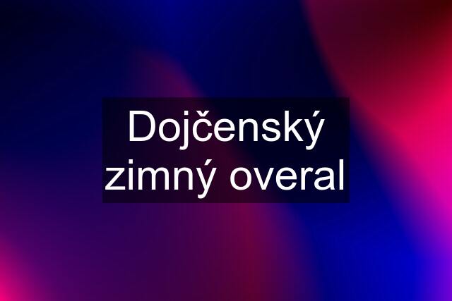 Dojčenský zimný overal