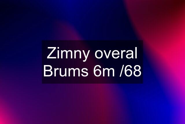 Zimny overal Brums 6m /68