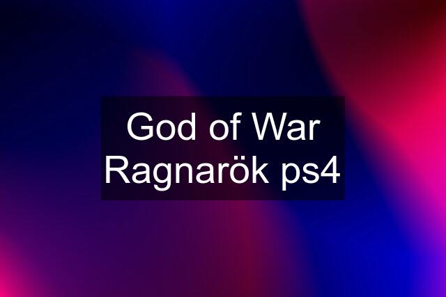 God of War Ragnarök ps4